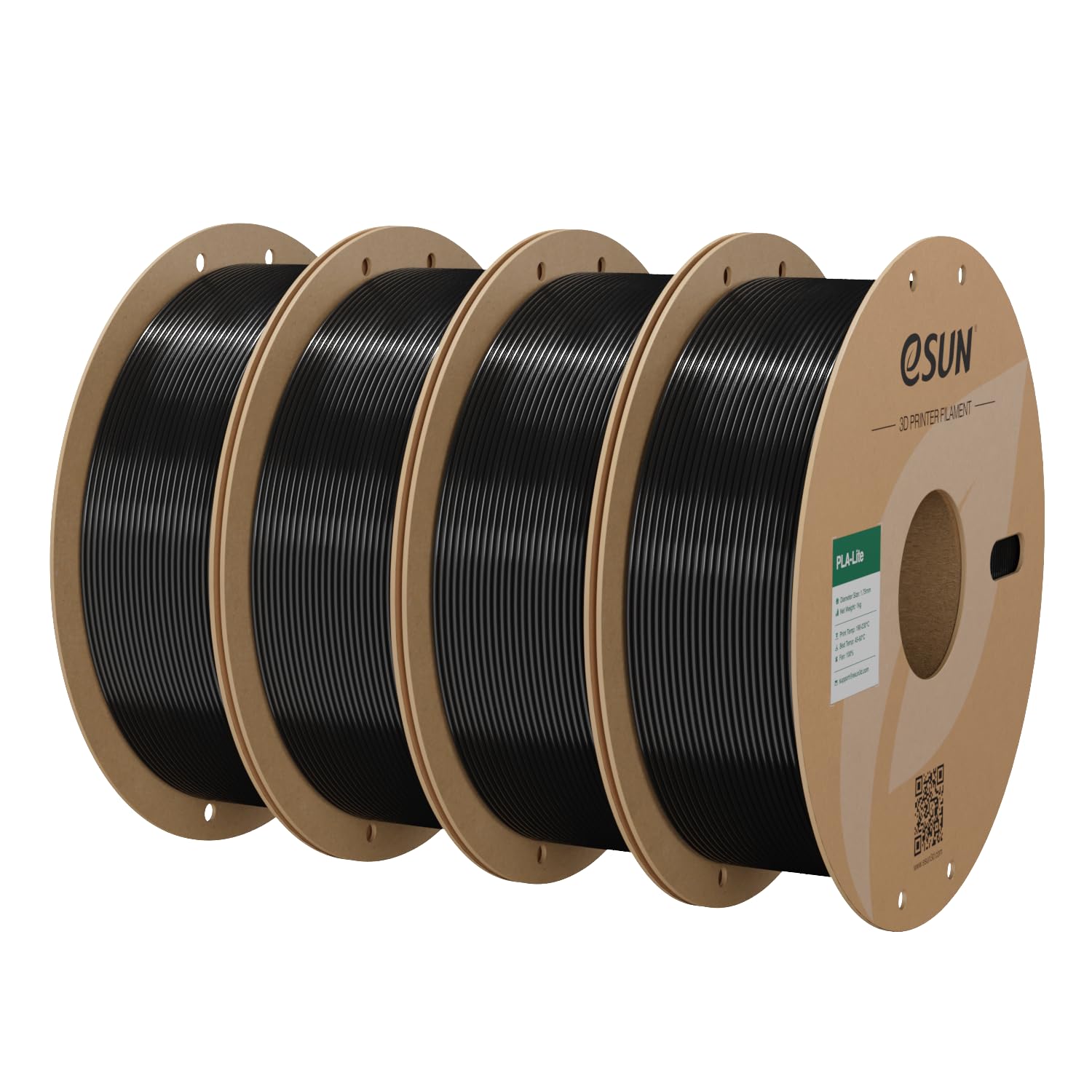 eSUN PLA Filament 1.75mm, Schwarz-4KG,4KG