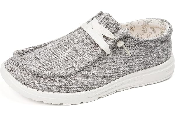Women's Slip On Loafer Shoes Canvas Low Top Fashion Sneakers Casual Flat Comfortable Walking Shoes