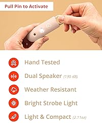 Vantamo Personal Alarm for Self Defense with Low