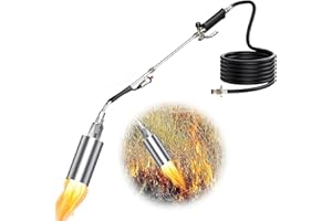 NewBEP Propane Torch Weed Burner - 1,800,000 BTU Weed Torch with 10FT Hose - Powerful Propane Weed Torch for Weeding, Roof Asphalt, Snow Melting