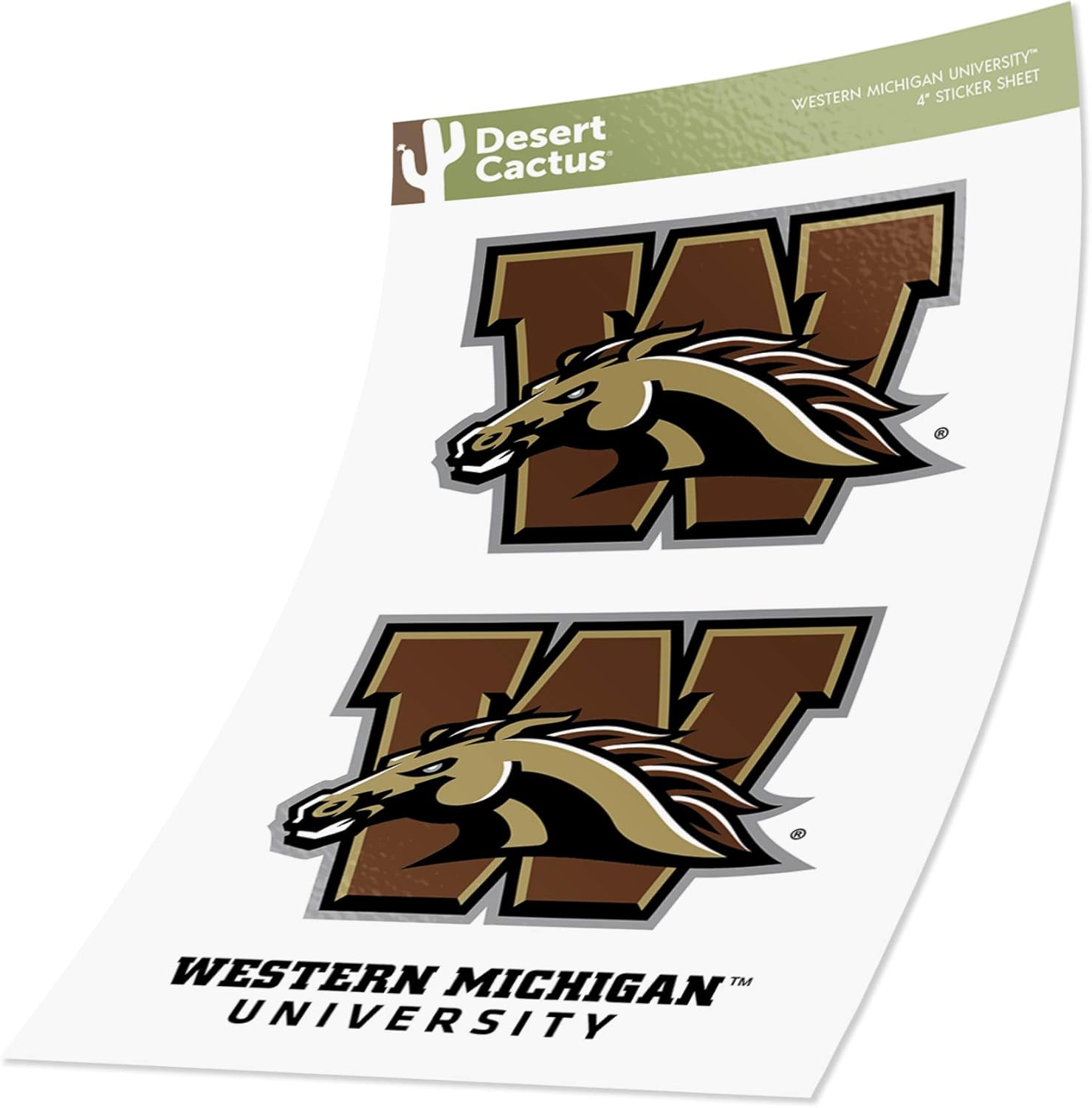 Western Michigan University Sticker Vinyl Decal Laptop Water Bottle Car Scrapbook (4 Inch Set)