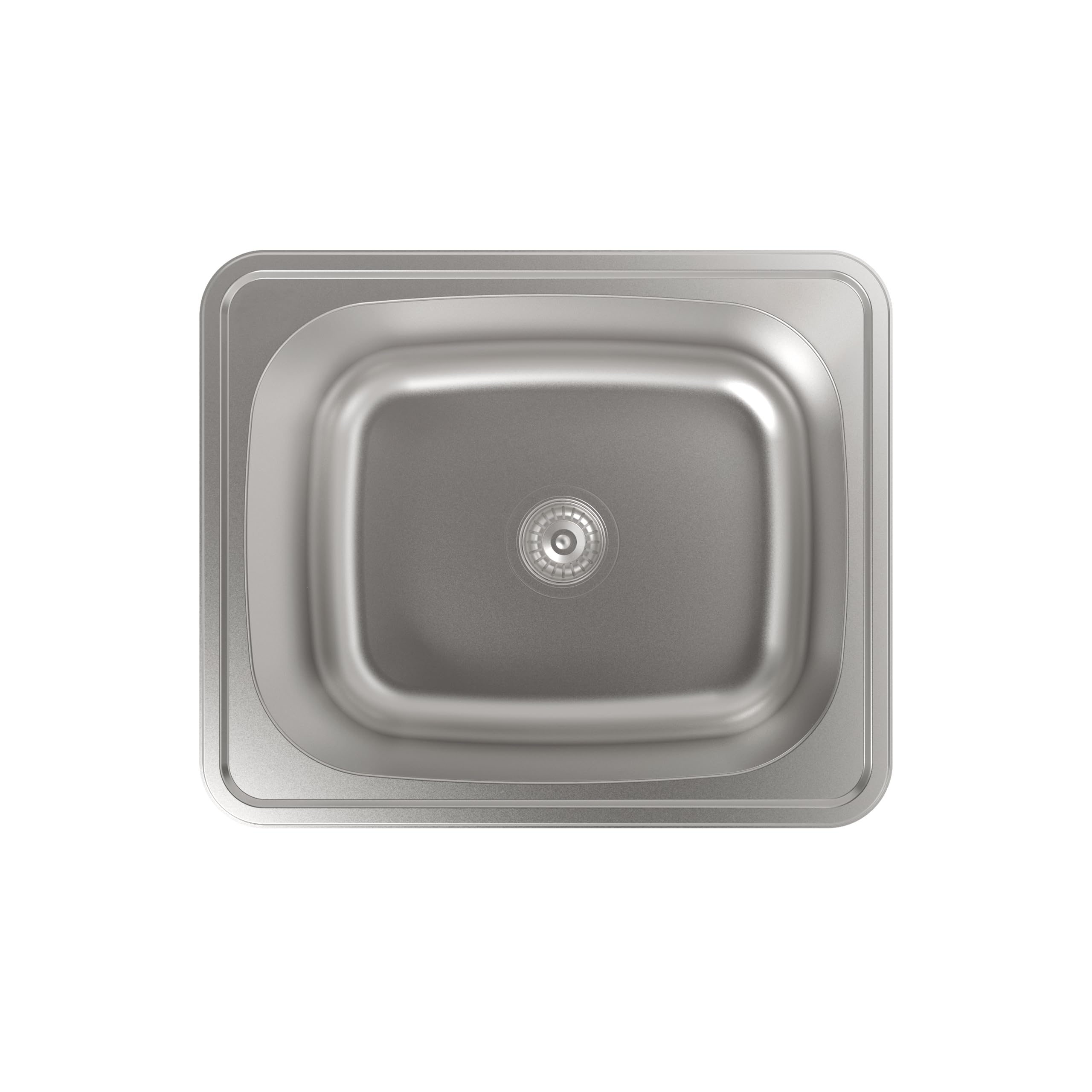 CATA CSS 60-1 - Sink - 50.9 x 40.9 cm - Square Tub with a Thickness of 0.07 cm and a Depth of 15 cm - Stainless Steel Material - Furniture Installation of 60 cm