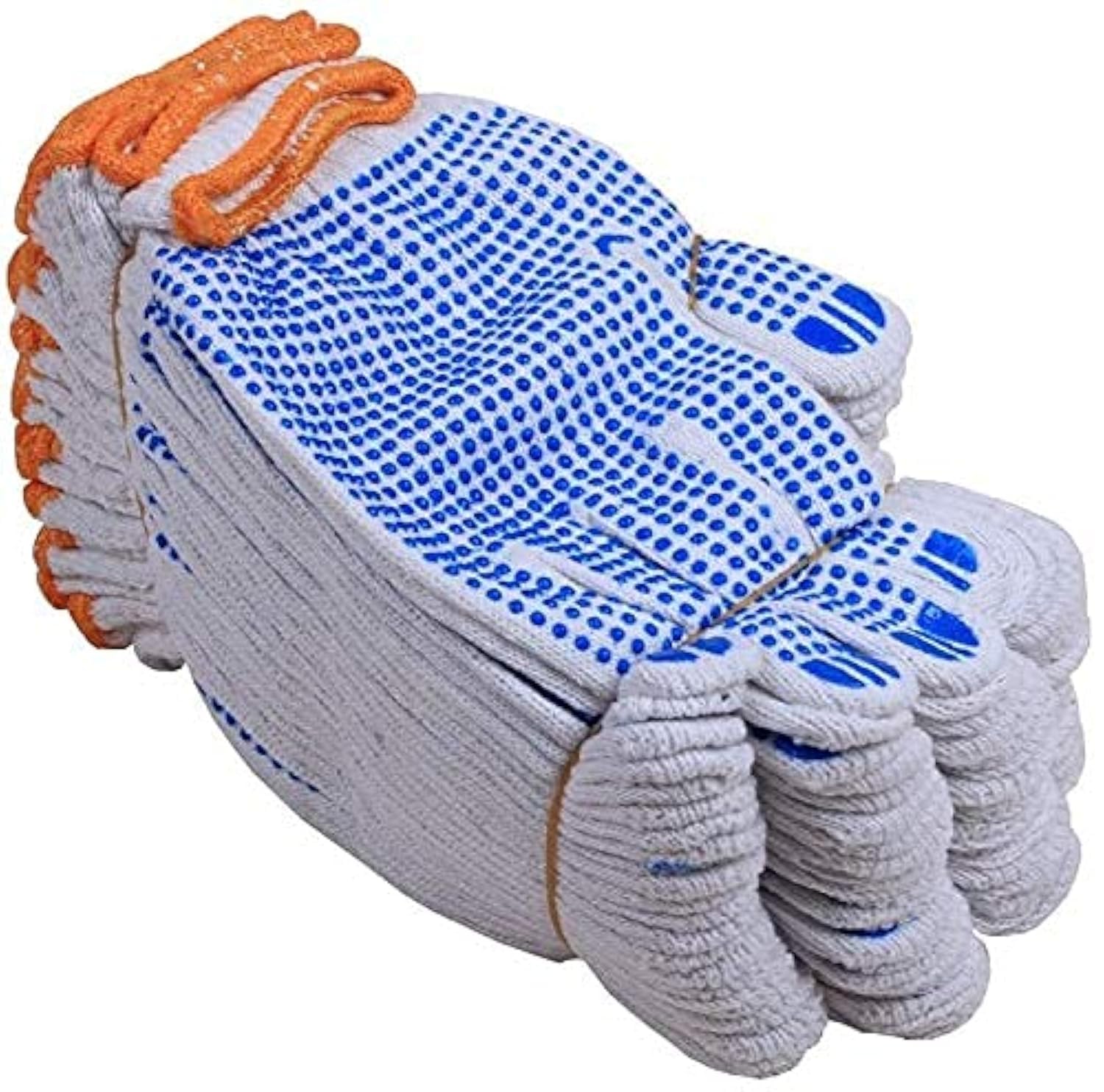 Fayear 12 Pairs White Cotton Protective Work Gloves for Factory Garden Working