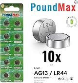 10 x PoundMax AG13 LR44 1.5V Alkaline Button Cell Batteries view 2