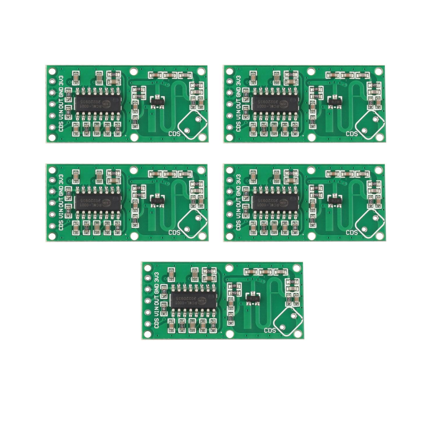HALJIA 5PCS RCWL-0516 Microwave Radar Motion Sensor Module Body Induction Switch Module High Sensitivity Long Sensing Distance Wide Sensing Angle for Detecting Moving Objects Compatible with Arduino