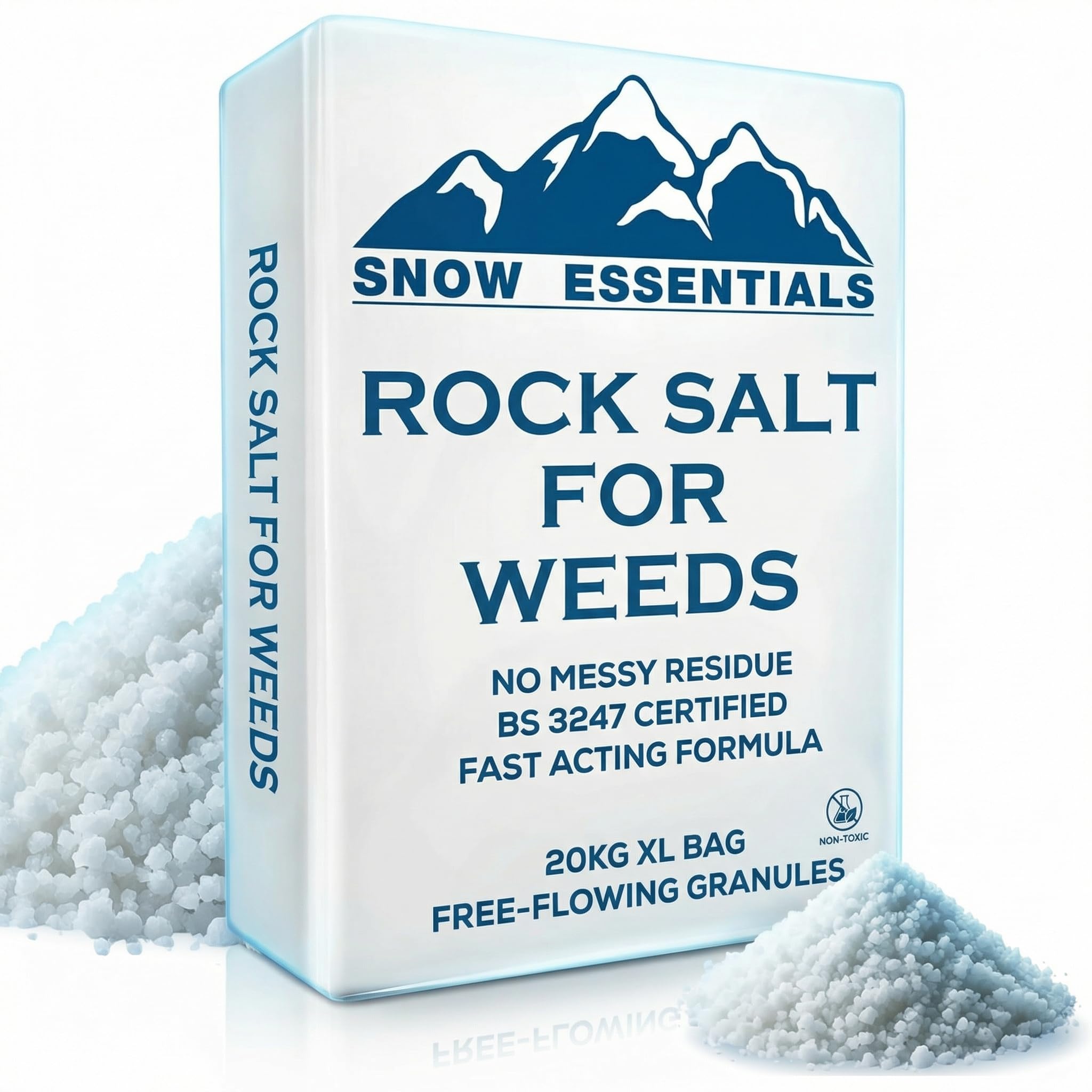 Laeto Signature Garden Bag of Grit Rock Salt Deicing White Rock Salt for Weeds De-Icing Salt for Paths, Driveways & Roads of Snow & Ice