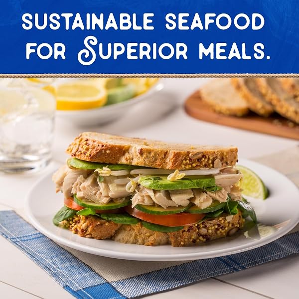 BLUE HARBOR FISH CO. WILD ALBACORE SOLID WHITE TUNA IN WATER WITH SEA SALT – 4.6 OZ CAN (PACK OF 12)
