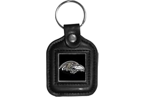 Siskiyou Sports NFL unisex-adult Square Leather Key Chain