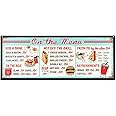 On the Menu Embossed Metal Sign - Vintage Diner Menu Sign with Distressed Finish for Kitchen or Man Cave