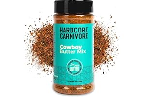 Hardcore Carnivore Cowboy Butter Mix (9 oz Shaker) Texas-Made Seasoning Blend for Rich, Savory Compound Butter