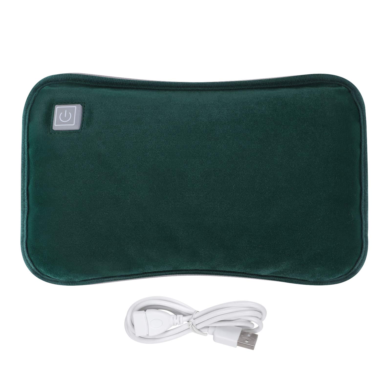 Foldable Electric Hot Water Bottle with Flannel Cover Winter USB Rechargeable Heat Bag Washable Cozy Soft Hand Warmer Travel Body Hand Foot Warming Bag Bed Warmer Hot Water Pouch for Pain Relief