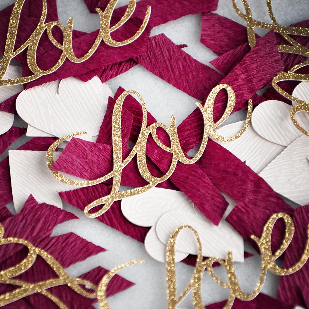 Modern Bridal Shower Table Decor Confetti 2