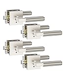 Asidrama 4 Pack Brushed Nickel Privacy Door