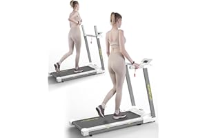 Superun Folding Treadmills for Home, 3HP Treadmill with LED for Walking & Running, Portable Treadmill with Bluetooth Connectivity APP