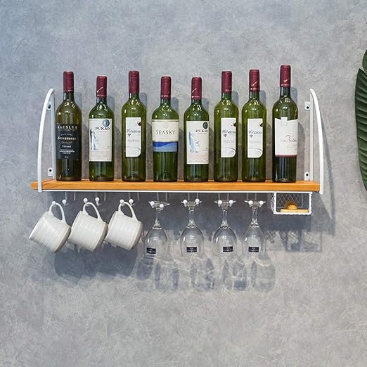 Soporte Para Vasos De Hierro Forjado Para Estante De Vino