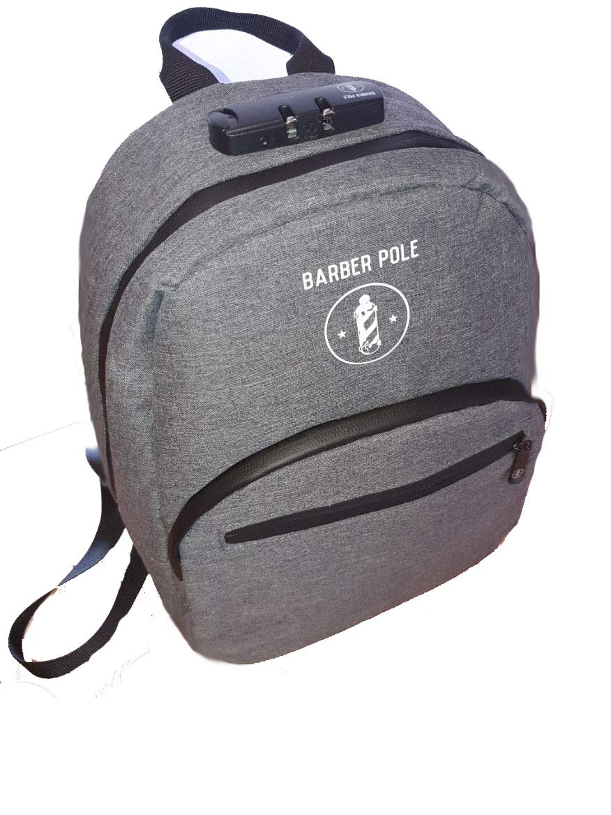 Barber Pole Smell Proof Bag Back Pack -Activated Carbon Lined bag to carry your smelly goods - Stash Bag