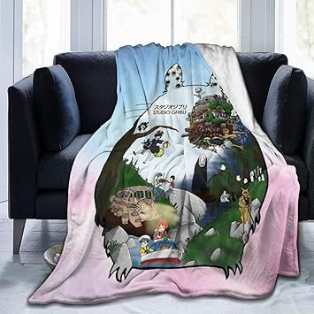 Amazon Com Totoro Studio Ghibli Flannel Blanket Super Soft