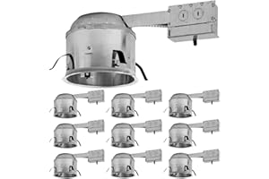 Four-Bros Lighting SRM6/LED/10PK Shallow Remodel Can Recessed Housing, Galvanized, 10