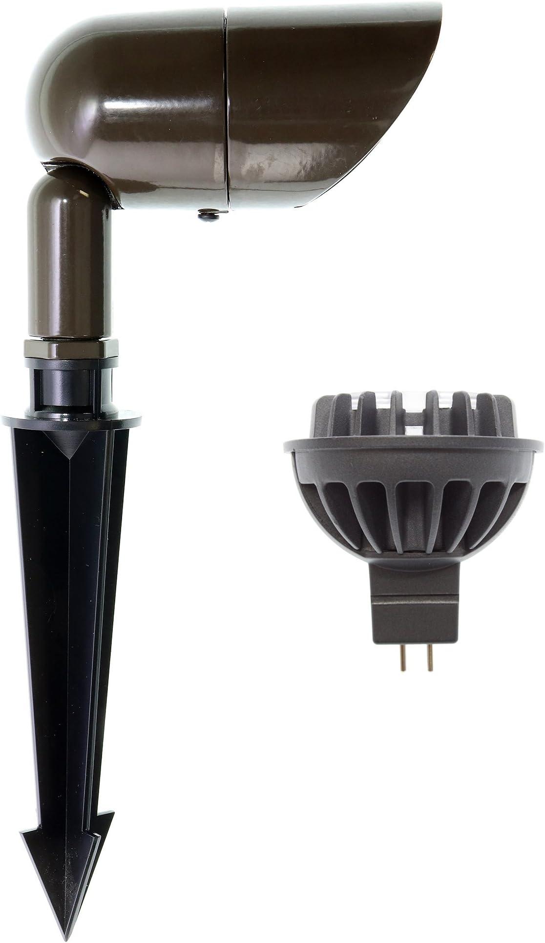 HadcoLighting BL5016-H Bullyte Landscape Flood Light Fixture, w/Spike & LED Bulb, 12V, Bronze