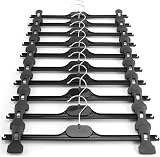 Hangerworld 10 Black Clip Hangers 35cm for Trousers Skirts Adjustable view 2