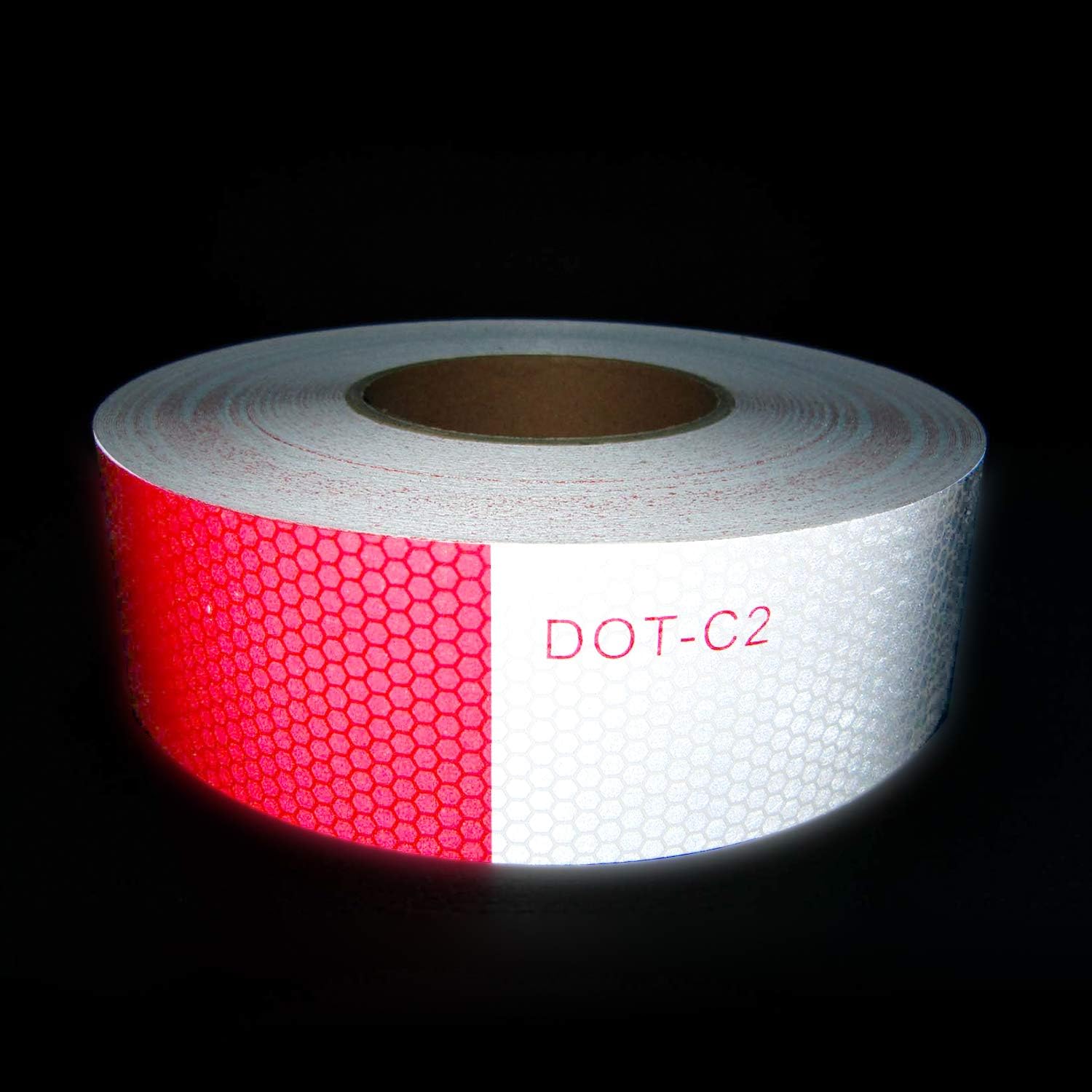 DOT-C2 Reflective Safety Tape 2 Inch x 200 Feet Red/White Conspicuity Tape for Vehicles, Trailers, Boats, Signs (200 FT): Industrial & Scientific