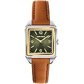 Movado Heritage 1917 Women&rsquo;s Swiss Quartz Leather Petite Square Watch, 25mm