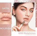 Oulac Satin Matte Lipstick Nude SG02 Bodylicious 4.3g Vegan view 2