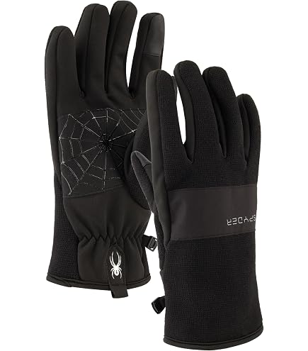 Amazon.com: Spyder Leather Palm Black Gloves (Medium) : Clothing
