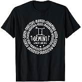 Gemini Zodiac Shirt - Gemini Personality Star Sign Tshirt T-Shirt