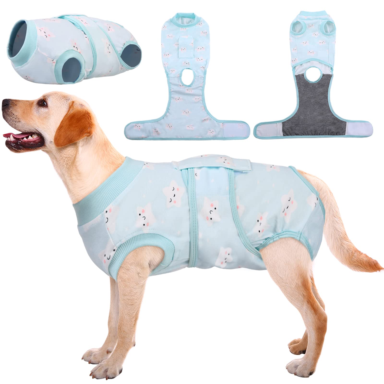 Kuoser Dog Surgery & Recovery Suit - Adjustable Post-Op Body Suit for Female & Male Dogs - Star XL — image 1