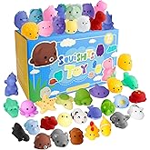 SEKEAHU Mochi Squishy Toys, 40 PCS Cute Kawaii Squishies Animals, Halloween Toys Gifts & Loot Bag Fillers for Kids Teens Adul