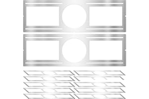 MULMART New Construction Mounting Plate, 6 Inch, LED Recessed Lighting Housing Kits, Flat Steel Rough in Bracket Fixture for LED Light Bar, 12PC Shallow Recessed Lighting Housing Plate