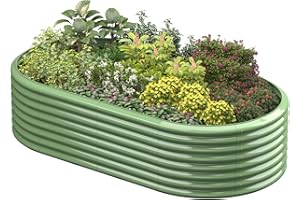 BTDVR 8FT(L)×4FT(W)×2FT(H) Raised Garden Bed Outdoor for Vegetable, Clearance Raised Garden Beds for Flower, Garden Planter Box for Herb, Fruit-Light Green