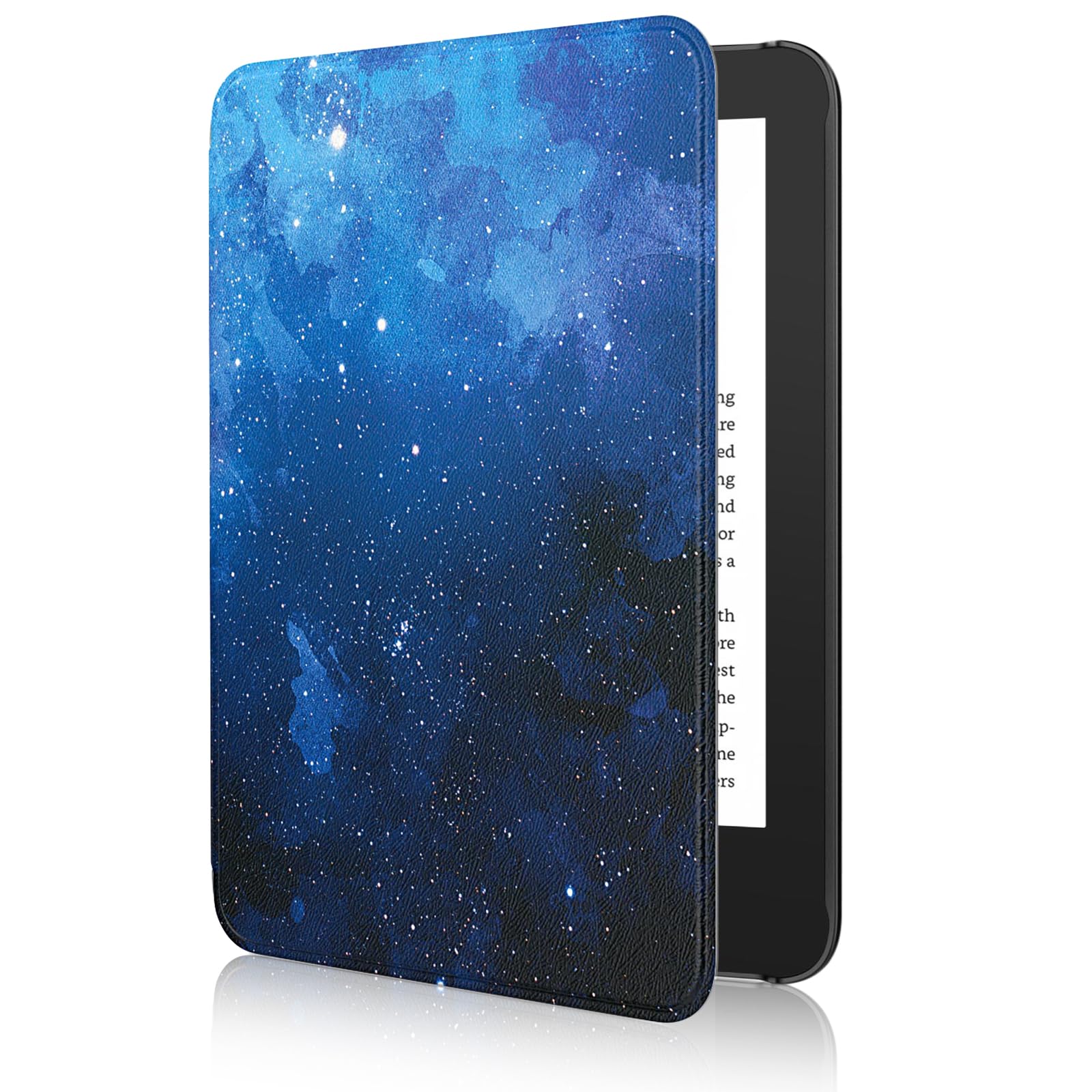 MoKo Case Fits 6" All-New Kindle (11th Generation-2024/2022 Release)& International Version, Lightweight Shell Cover with Auto Wake/Sleep for 11th Gen E-Reader, Blue Starry Sky — image 1