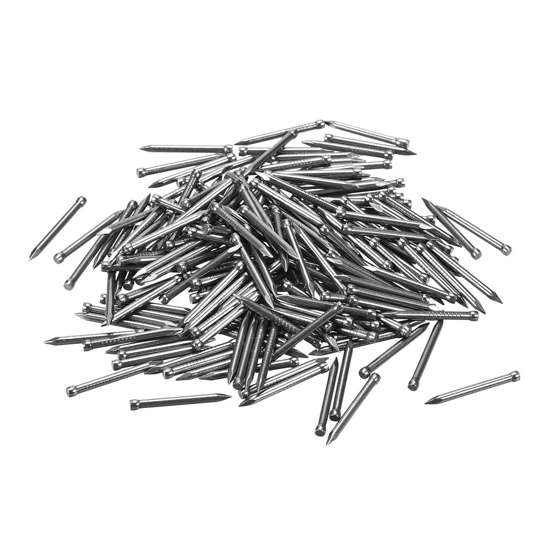 Photo 1 of uxcell Finishing Nails Hand-Drive Hardware Carbon Steel Nail 25mm 1-inches 100pcs, Silver