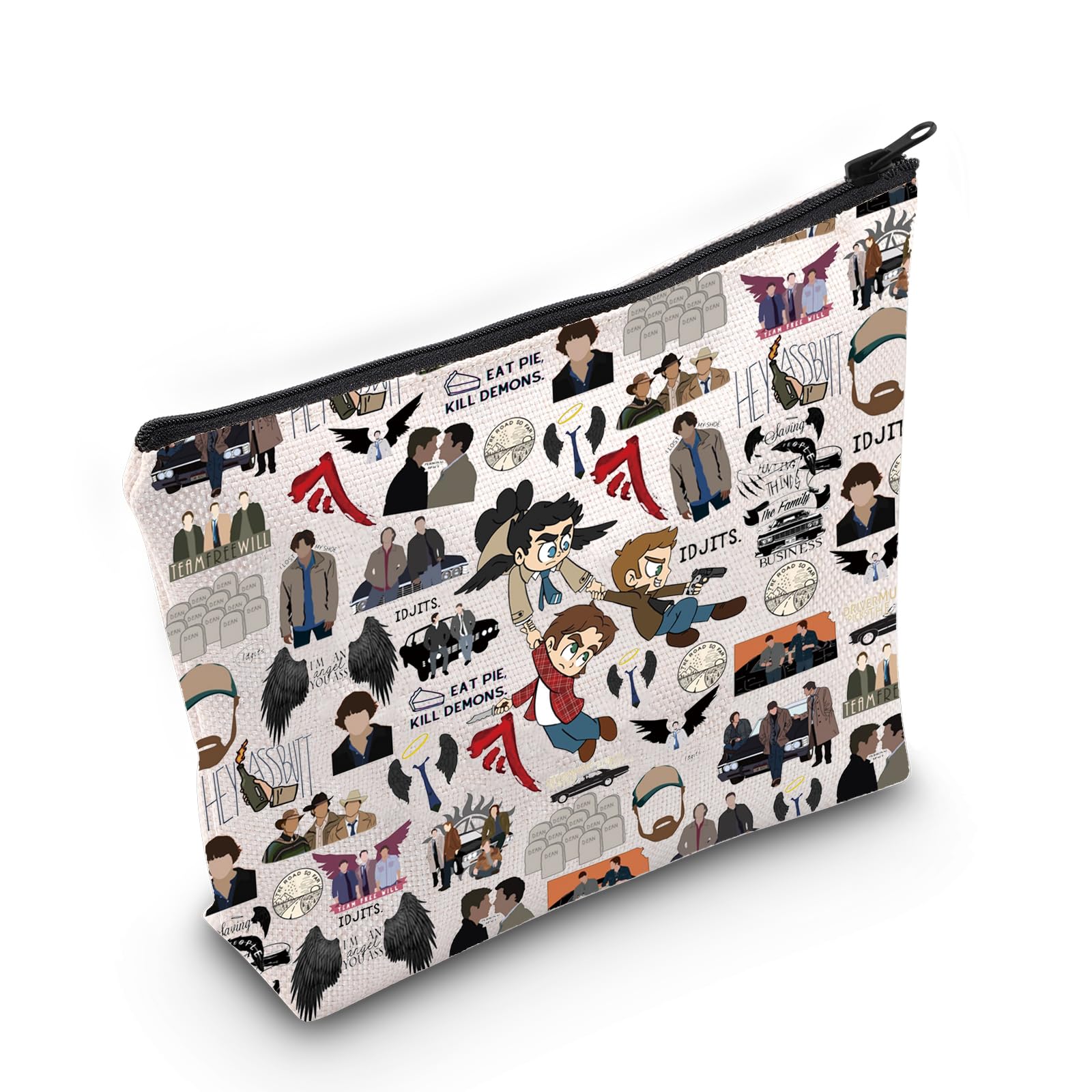 LEVLO Winchester Brothers Tote Bag Dean & Sam & John Fans Gift IDJITS Dean & Sam Shoulder Bag For TV Show Fans, Idjits Bt, M