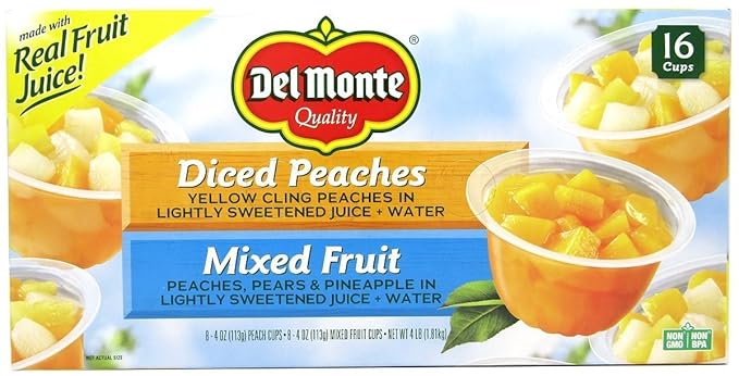 Del Monte Fruit Cups Variety 16 4 Oz Cups Amazon Com Grocery Gourmet Food