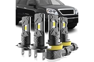 TTDBDAN Headlight Fit For Kia Sorento 2011-2016,GMC Acadia 2007-2012,H7 High Beam H8/H9/H11 Low Beam,Super Bright 6500K White