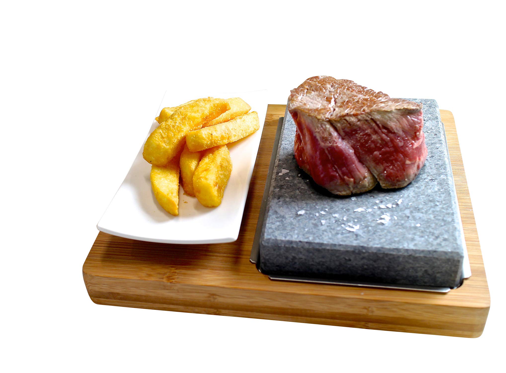 Black Rock Grill Lava Steak Stone Set, Hot Cooking Stone Steak Set