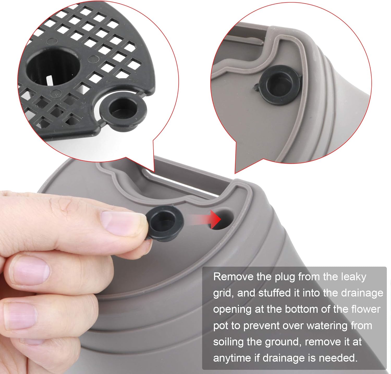 Hanging Vertical Planter, NEWKITS 3 Pcs Modular Hanging Planters Free Combination Wall Planter for Yard Garden Outdoor and Indoor Hanging Decorations - Grey: Kitchen & Dining