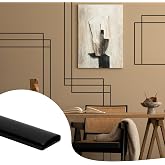 JSIWOTH 9.8 Ft Peel and Stick Wall Molding Trim, Flexible PVC Trim | Trim for Walls &amp; Backsplash, Waterproof Heat Resistant Self Adhesive Trim, Easy No-Damage Install, Matte Black