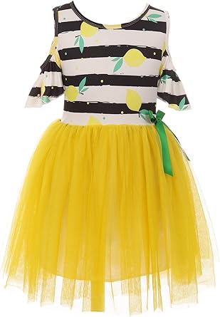 lemon yellow flower girl dresses