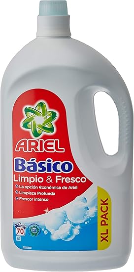 ariel detergente liquido para lavadora basico 3 8 l 70 lavados
