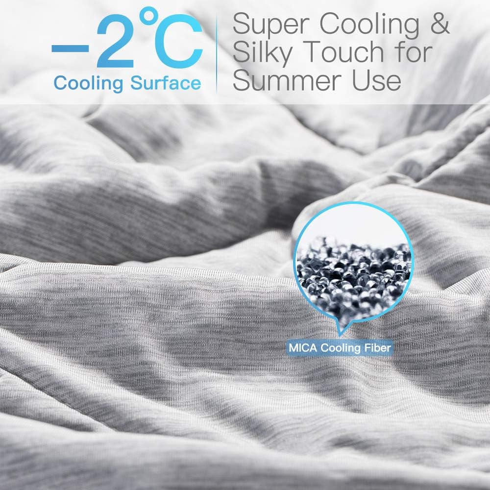 Elegear Cooling Quilt for Night Sweats Q-Max 0.5 Arc-Chill 3.0 Summer Cool Fiber Blanket for Hot Sleeper Sofa and Adult - Image 3
