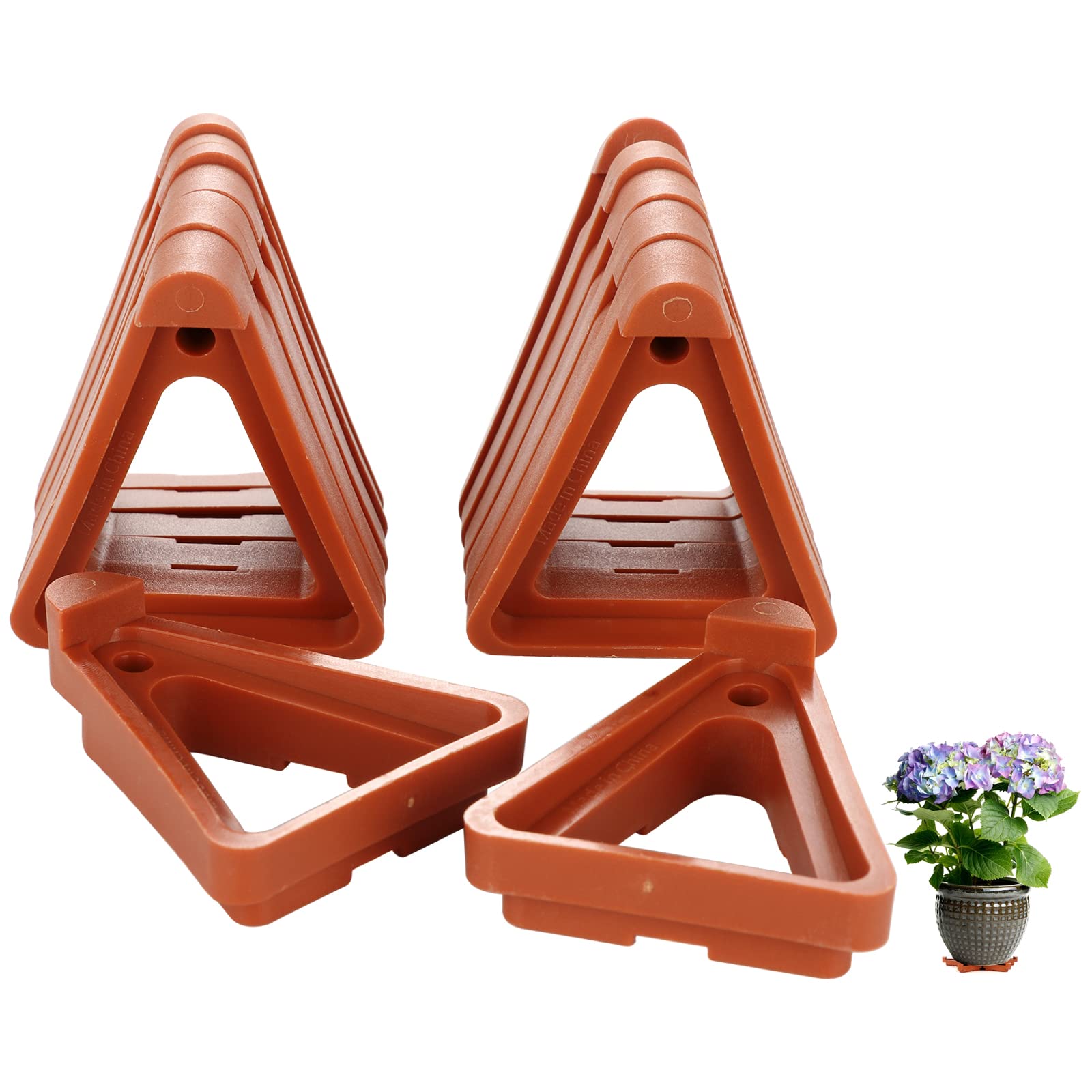 SH 12Pack Pot Toes Pot Feet for Planters Invisible Flower Pot Risers Pot Lifters for Indoor or Outdoor Planters Perfect for Patios, Decks, Gardens, and Greenhouses