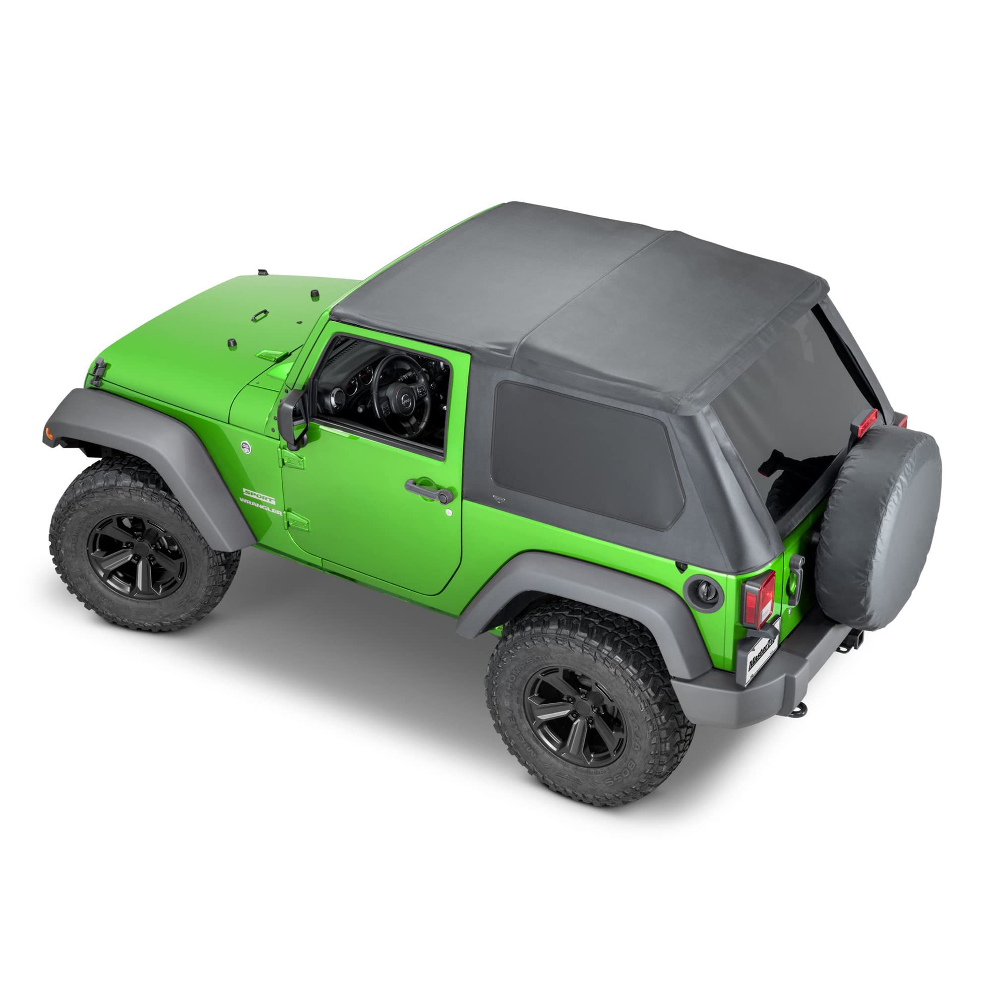 Photo 1 of (SOLD AS PARTS) MasterTop SkyMaster Frameless Fastback Soft Top - Fits Jeep Wrangler JK Unlimited 2-Door 2007-2018 - Jeep Soft Top Jeep Wrangler Soft Top 2 Door - Includes Soft Top Hardware - Black Diamond