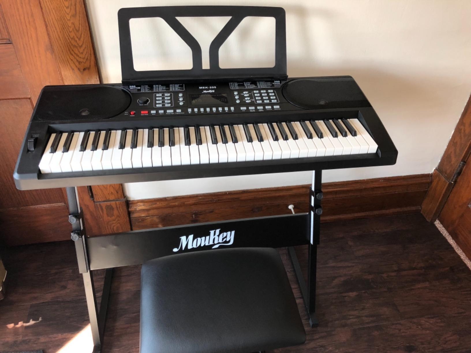 25/mo Finance Moukey Keyboard Piano, 61 Key Piano Keyboard, Full
