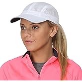 TrailHeads Women's Race Day Performance Running Cap, Lightweight & Quick Drying Mesh Sports Hat with Reflective Trim
