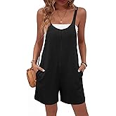 Ekouaer Rompers for Women Casual Loose Sleeveless Overalls Shorts Knit Jumpsuits 2026 Summer Vacation Beach Outfits