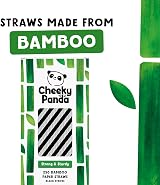The Cheeky Panda Bamboo Paper Straws 250 Coloured with Black Stripes view 2